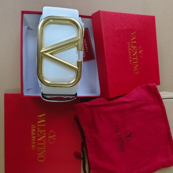 Women white Valentino belt